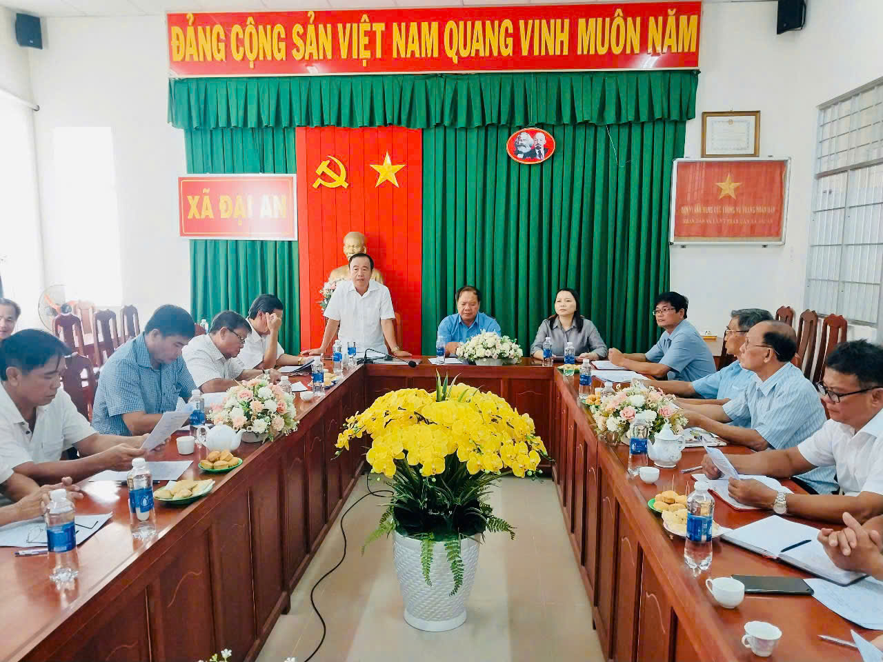Ban Thường vụ Đảng ủy xã Đại An tổ chức lấy ý kiến cán bộ hưu trí về Đề án sắp xếp ấp trên địa bàn xã