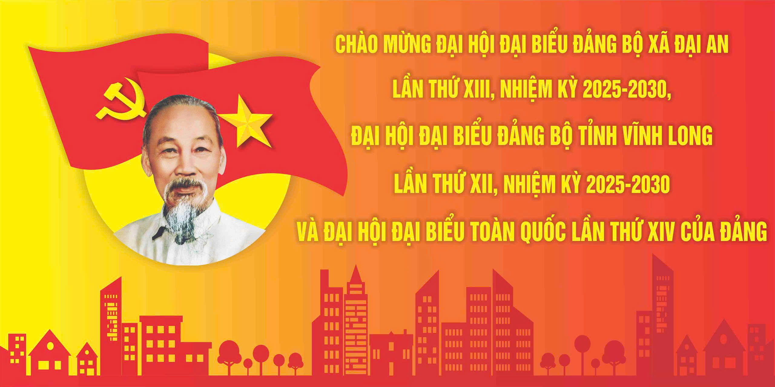 Tuyên truyền Đại hội đại biểu Đảng bộ xã Đại An lần thứ XIII, nhiệm kỳ 2025-2030, Đại hội đại biểu Đảng bộ tỉnh Vĩnh Long lần thứ XII, nhiệm kỳ 2025-2030 và Đại hội đại biểu toàn quốc lần thứ XIV của Đảng