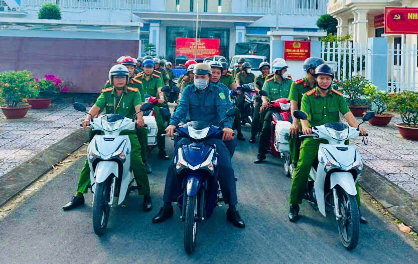 Công an xã Đại An tổ chức Lễ ra quân thực hiện đợt cao điểm tấn công, trấn áp tội phạm